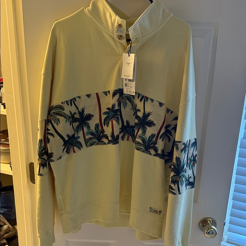 Scotch & Soda Cream Sweater with Palm Tree Design
